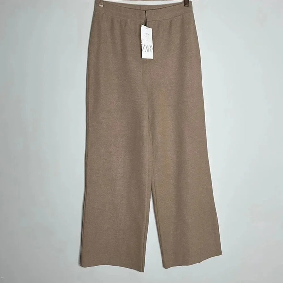 Zara Knit Tan Pants - Picture 1 of 6
